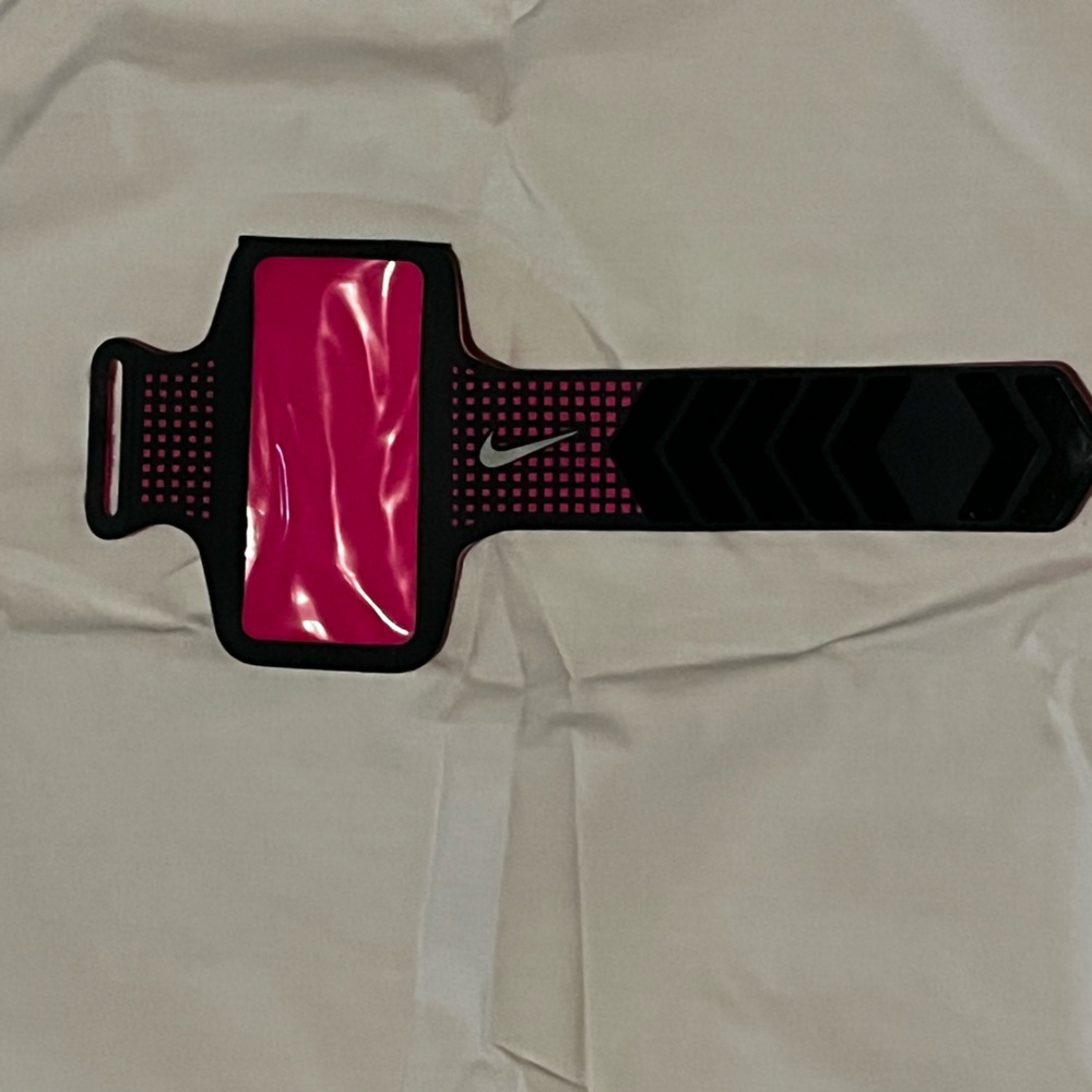 Pink and grey Nike running Armband